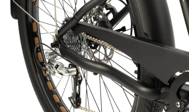 G-Passion e-bike Bocyclo e-Hermitage Design George Noir mat chaîne