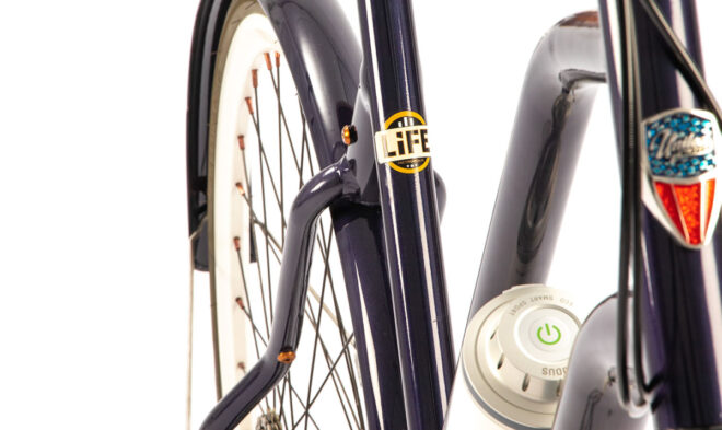 G-Passion e-Bike Bocyclo e-Life paars metallic amethist batterij