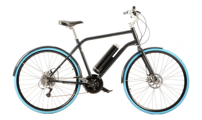 G-Passion e-bike Bocyclo e-Life Design Quartz blauwe banden