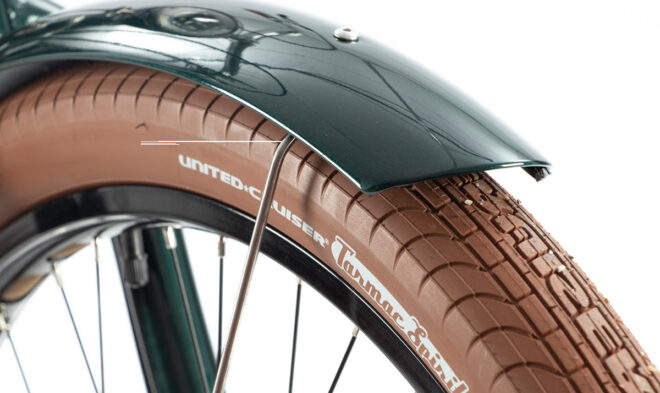 G-Passion E-bike Bocyclo E-Hermitage confort vert impérial pneu brun