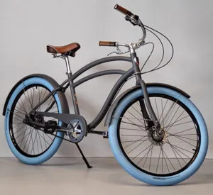 G-Passion vélo Bocyclo Hermitage Gris Mat no.5 et pneus bleus