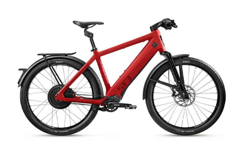 G-Passion Genval speed pedelec Stromer ST3 Pinion Imperial Red Edition limitée