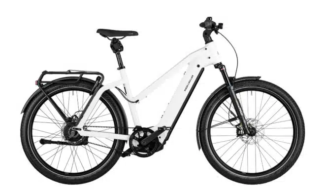 G-Passion à Genval eBike Riese Muller Charger4 mixte gt vario ceramic white